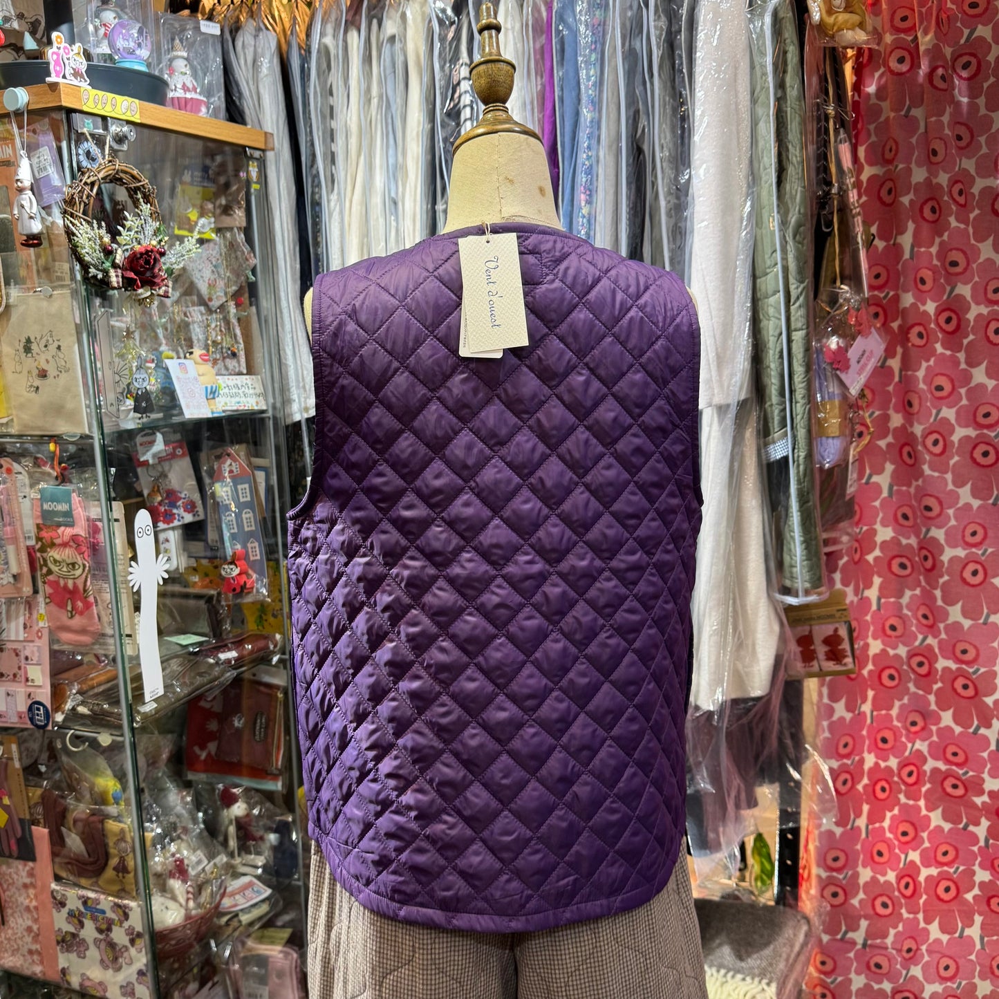 Sale- Vent d Ouest X Liberty London Solotex Purple Vest Jacket, made in Japan