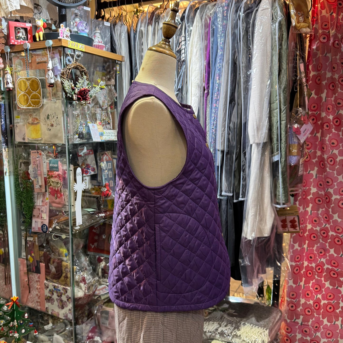 Sale- Vent d Ouest X Liberty London Solotex Purple Vest Jacket, made in Japan