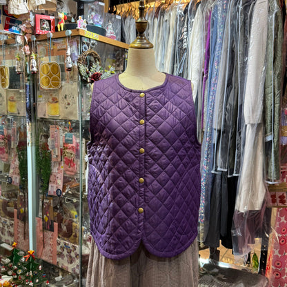 Sale- Vent d Ouest X Liberty London Solotex Purple Vest Jacket, made in Japan