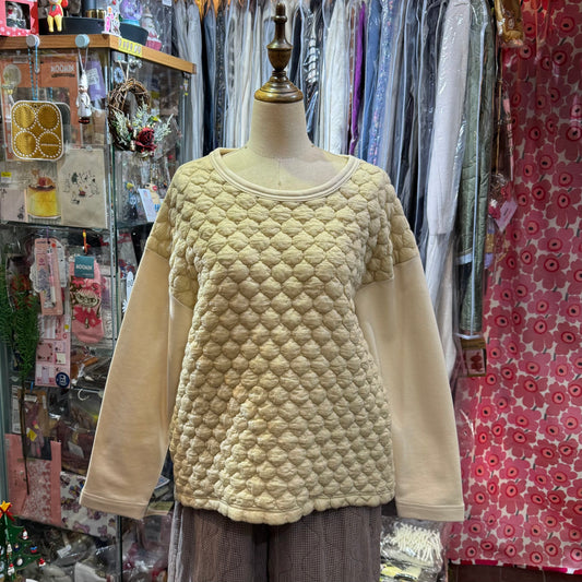 EXTRA20- Nachukara Ivory Dots Sweater, made in Japan