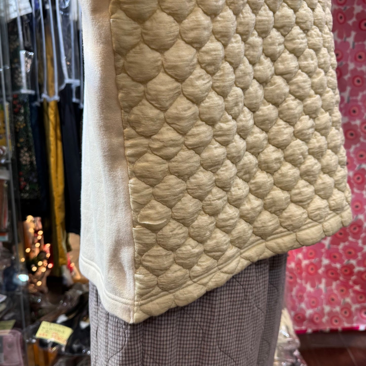EXTRA20- Nachukara Ivory Dots Sweater, made in Japan