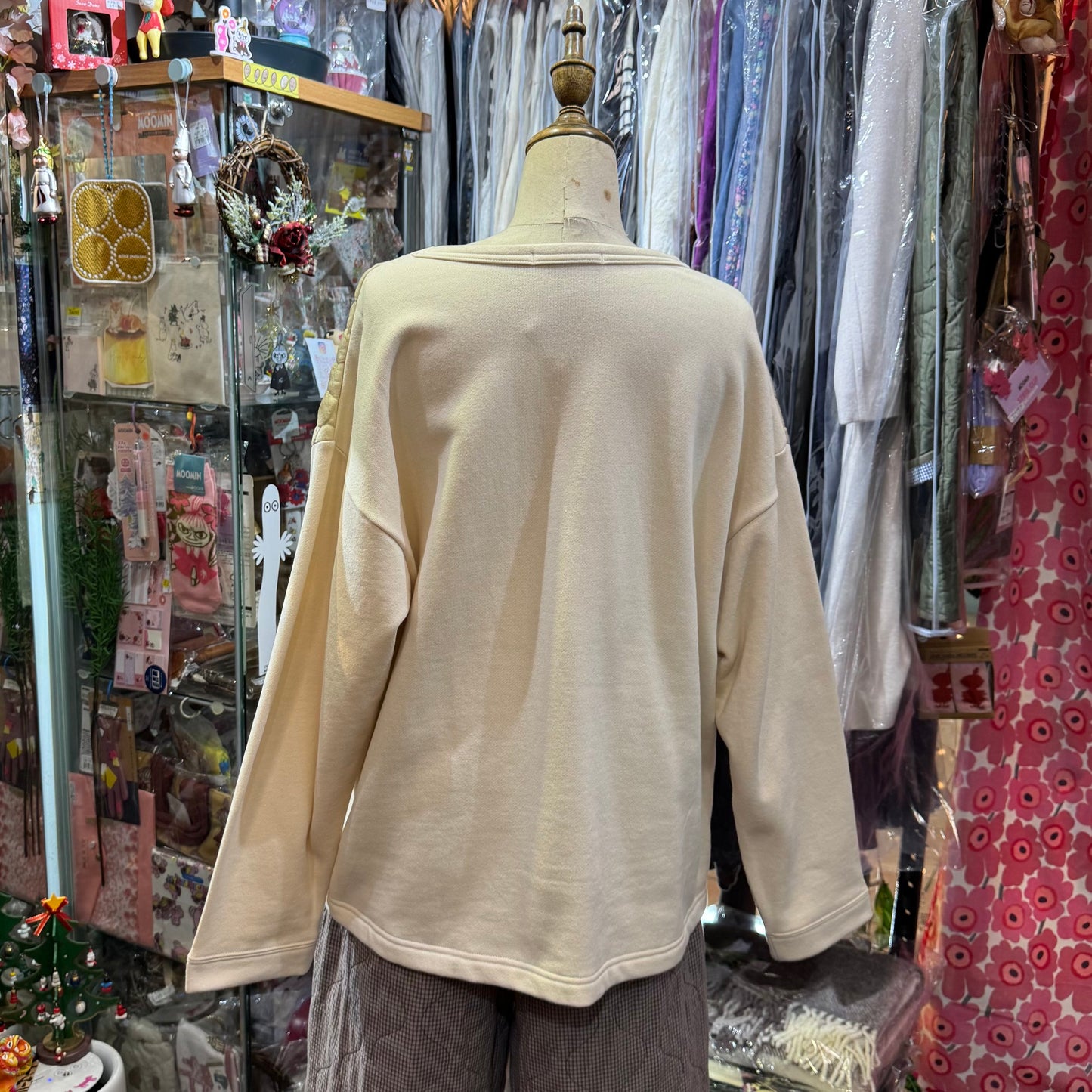 EXTRA20- Nachukara Ivory Dots Sweater, made in Japan