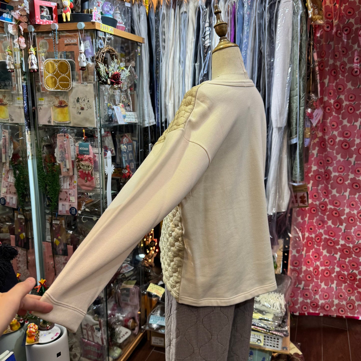 EXTRA20- Nachukara Ivory Dots Sweater, made in Japan