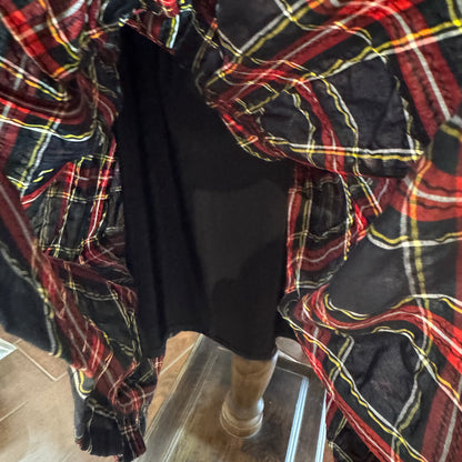 Vent d Ouest Red Checked Skirt, made in Japan