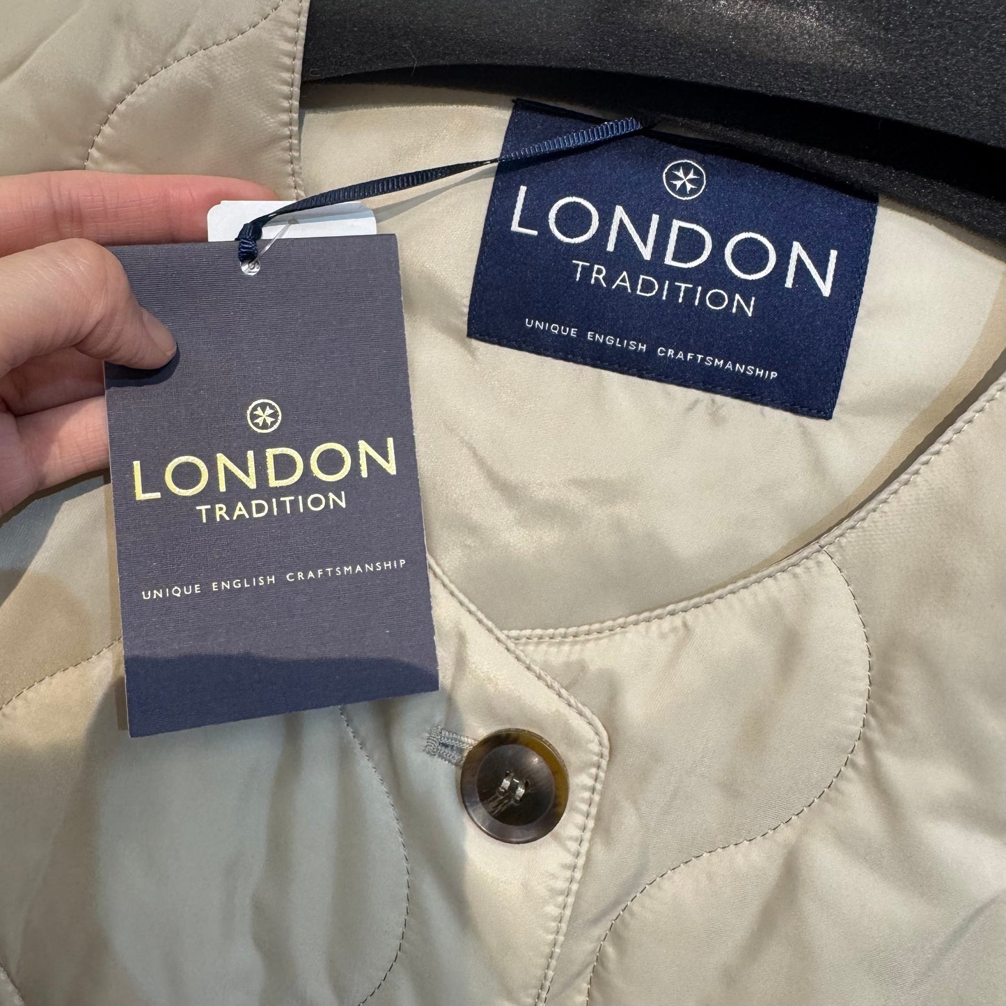 London Tradition Beige Quilted Best Jacket, made in UK