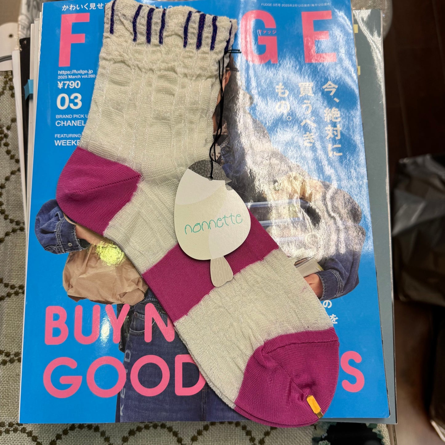 Nonnette Floral Socks, 3 Colors, made in Japan
