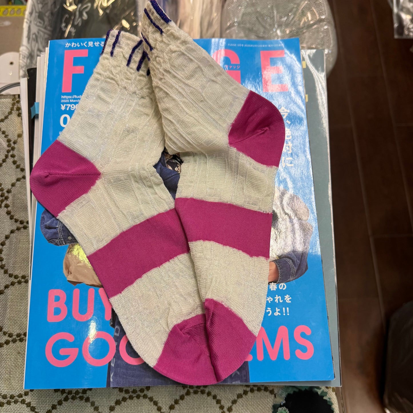 Nonnette Floral Socks, 3 Colors, made in Japan