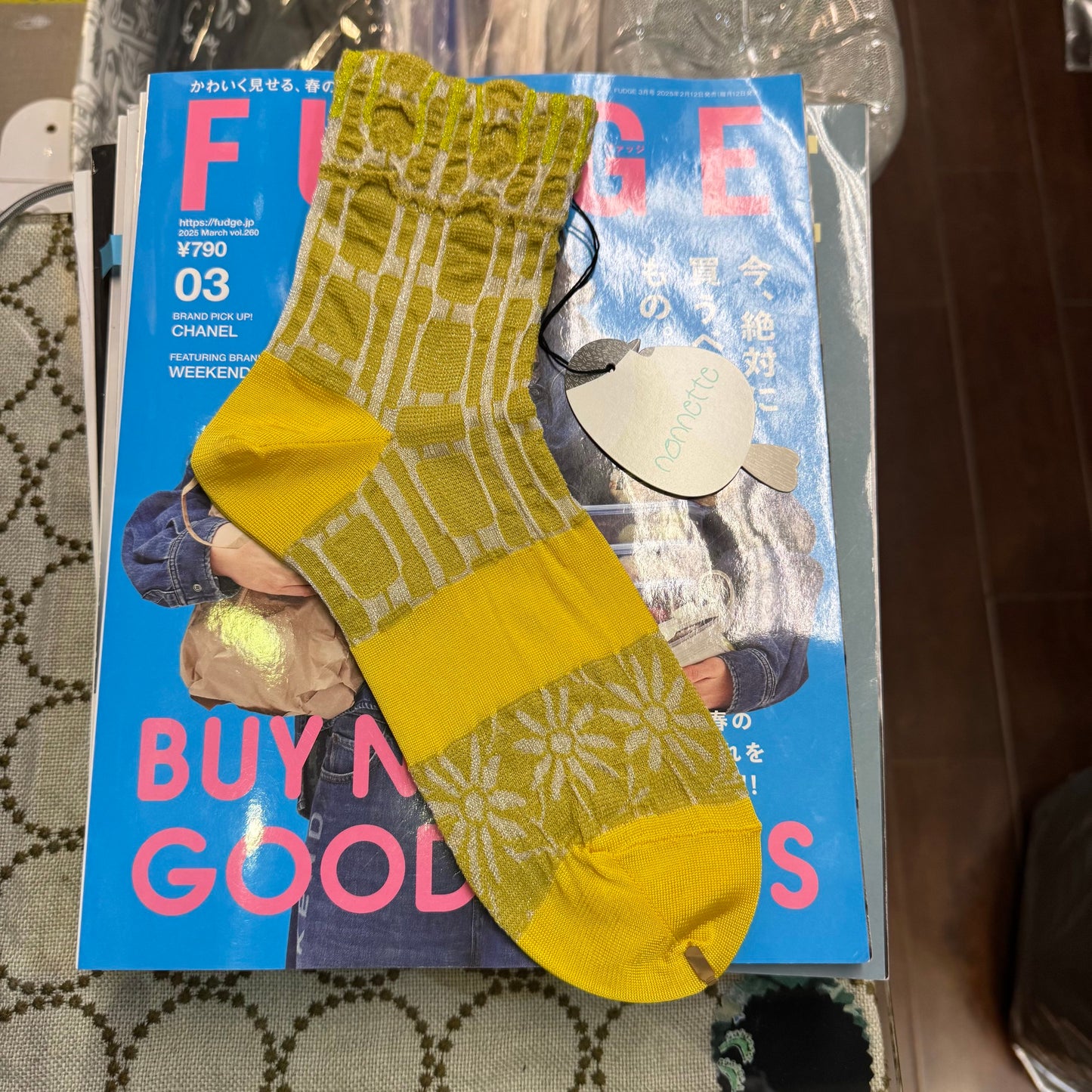 Nonnette Floral Socks, 3 Colors, made in Japan