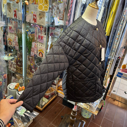 Vent d Ouest X Liberty London SOLOTEX X Aerocapsule Black Quilted Jacket, made in Japan