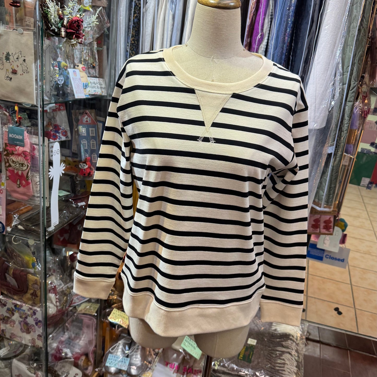 Sale- Laiterie Striped Sweater, made in Japan