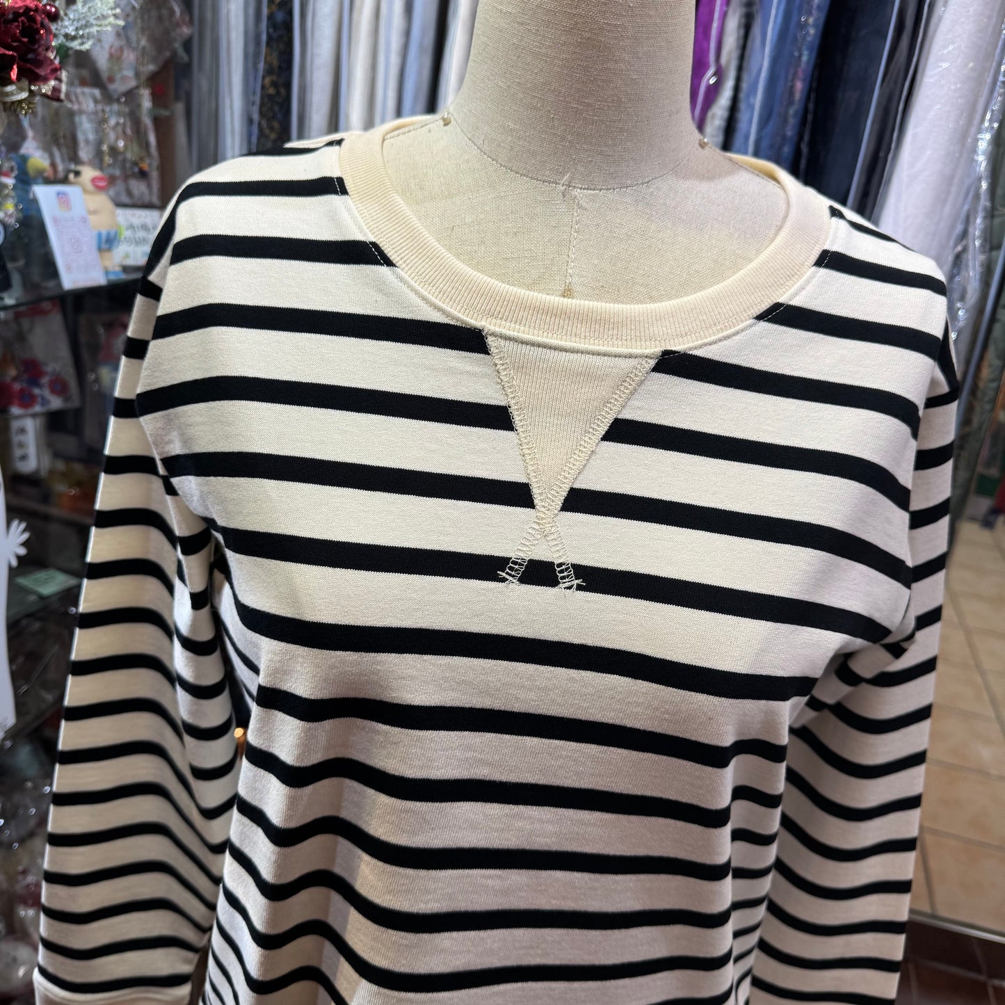 Sale- Laiterie Striped Sweater, made in Japan