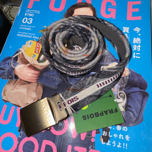 Sale- Frapbois Wool Grey Belt, made in Japan