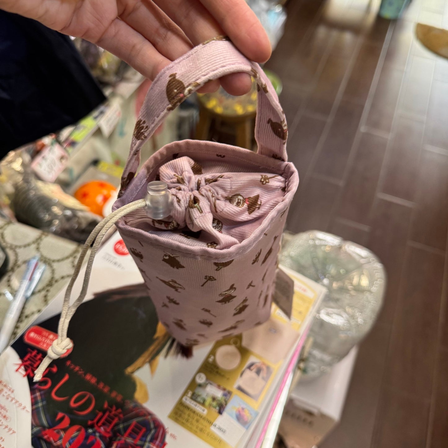Little My Pink Corduroy Bottle Pouch