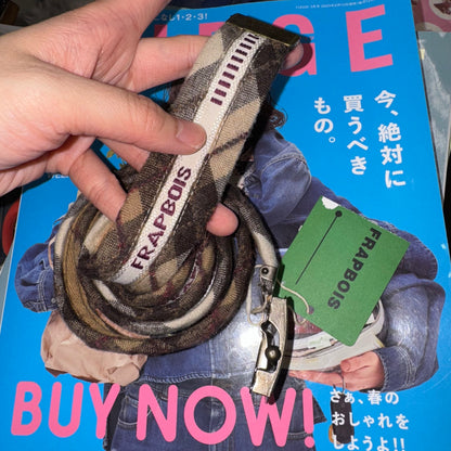 Sale- Frapbois Wool Brown Belt, made in Japan