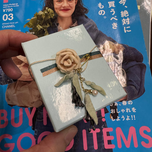 Sale- Haupia Floral Brooch, made in Japan