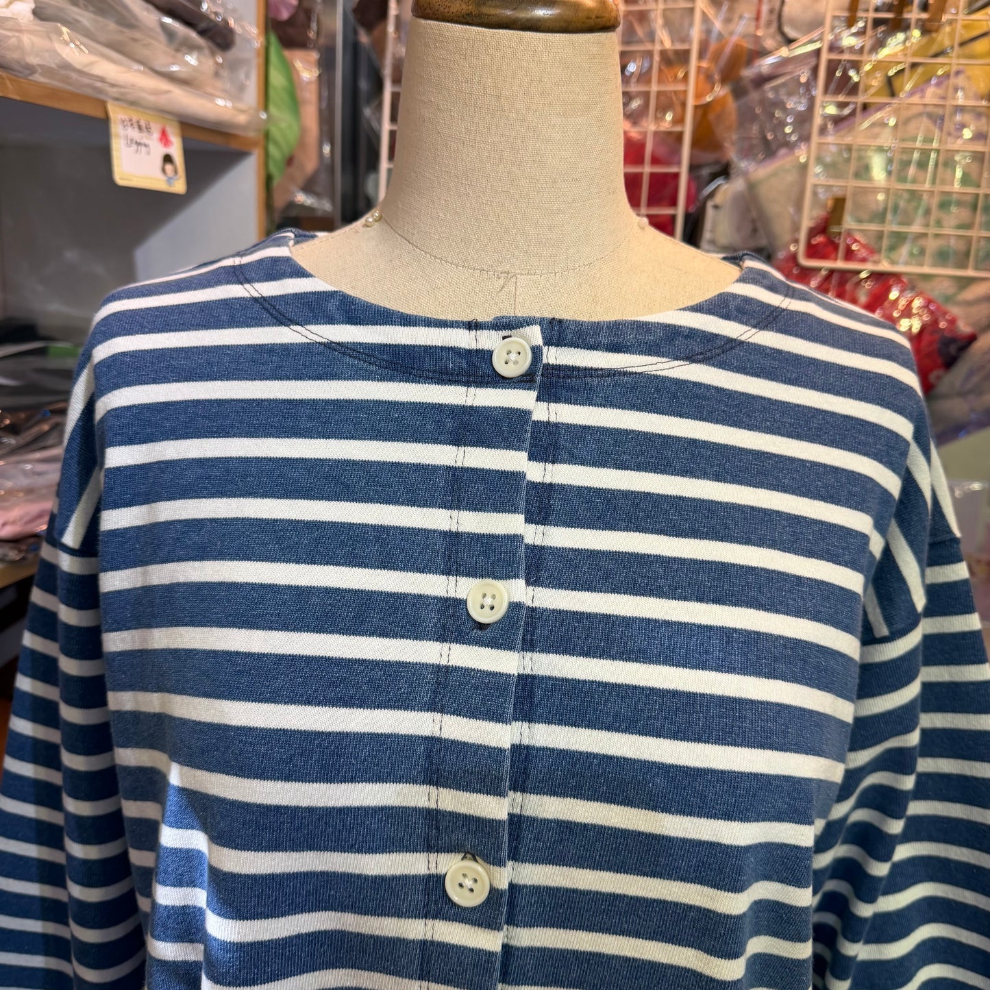 Ichi Antiquites Indigo Striped 2WAY Jacket, Top, made in Japan