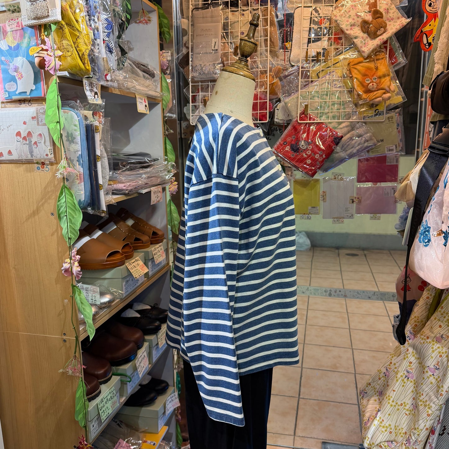 Ichi Antiquites Indigo Striped 2WAY Jacket, Top, made in Japan