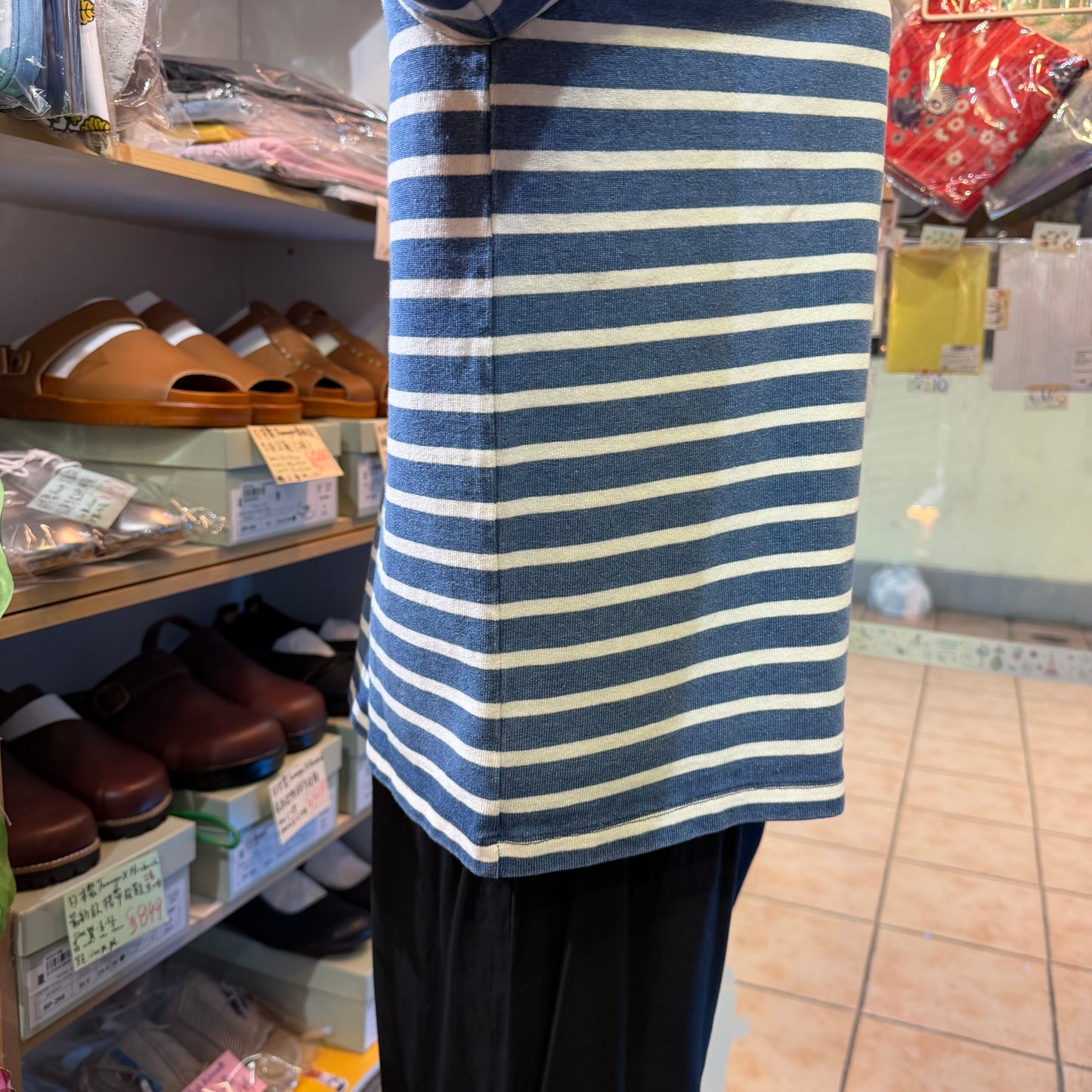 Ichi Antiquites Indigo Striped 2WAY Jacket, Top, made in Japan