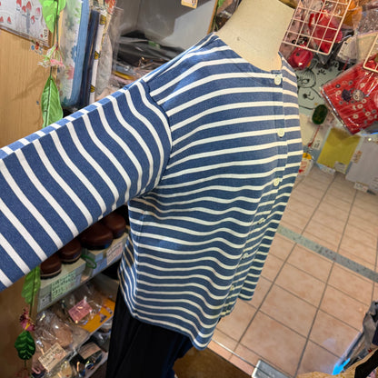Ichi Antiquites Indigo Striped 2WAY Jacket, Top, made in Japan
