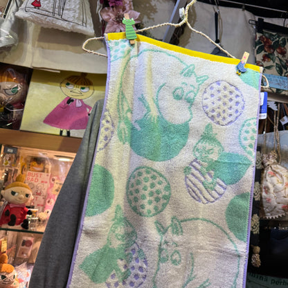 Moomin and Little My Light Green Face Towel, made in Vietnam