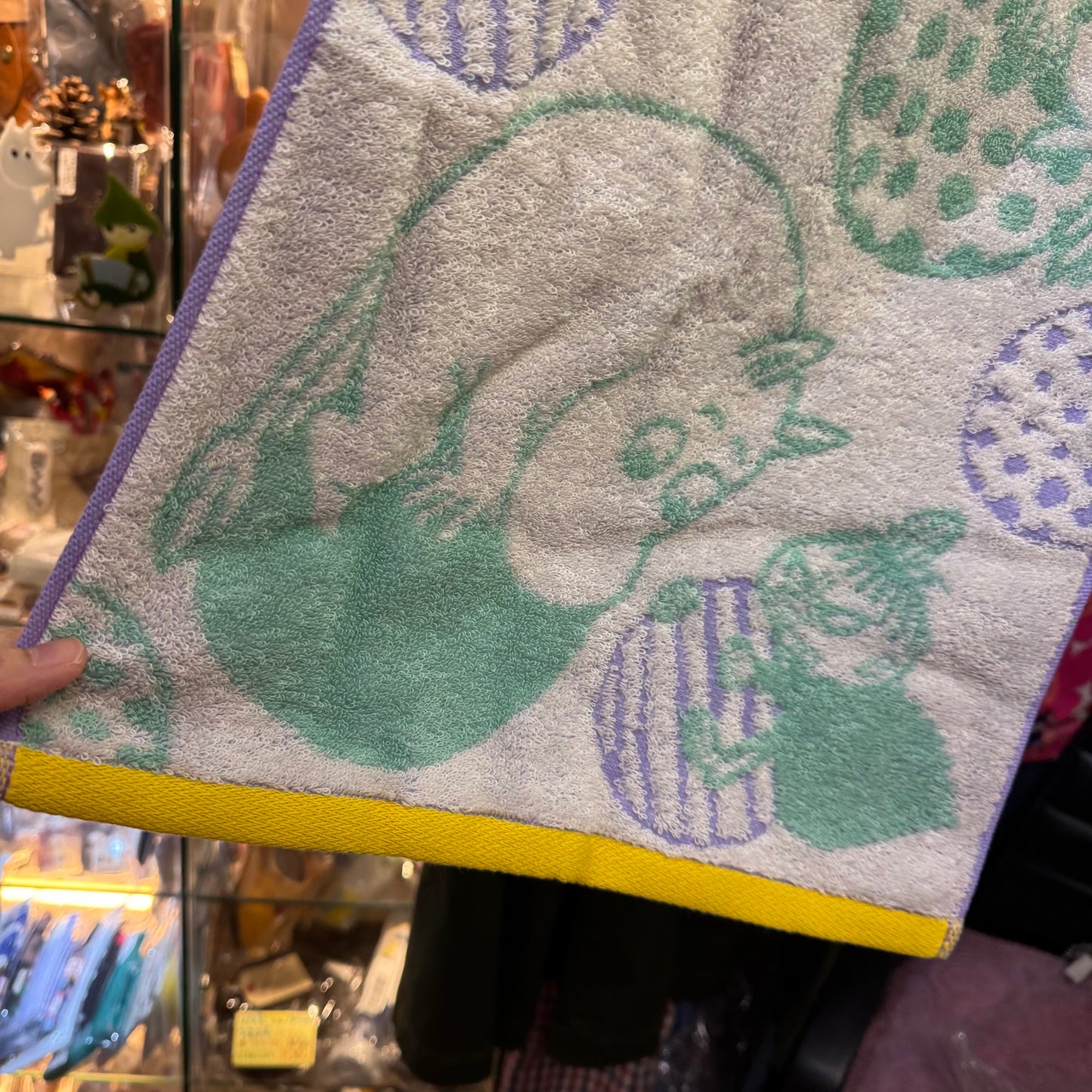 Moomin and Little My Light Green Face Towel, made in Vietnam