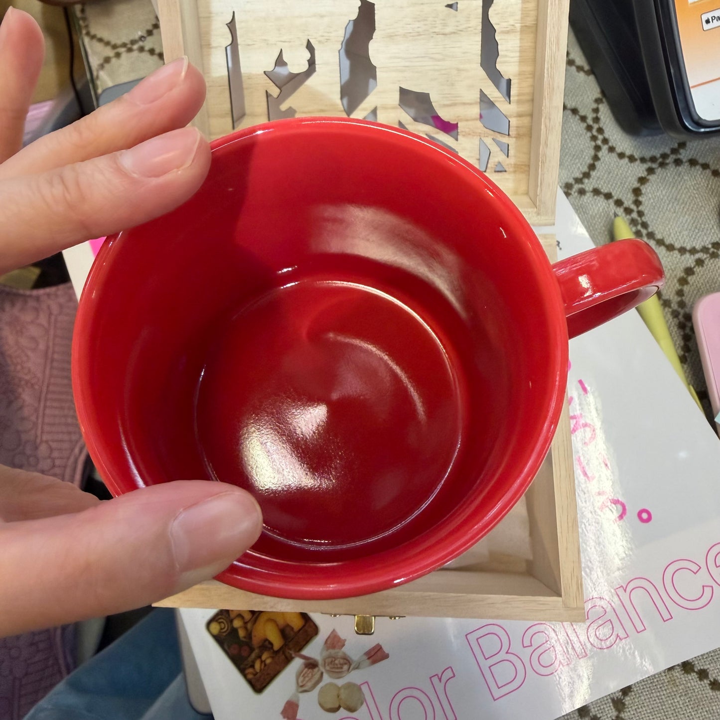 Little My Red Mug with Wood Box, made in Japan