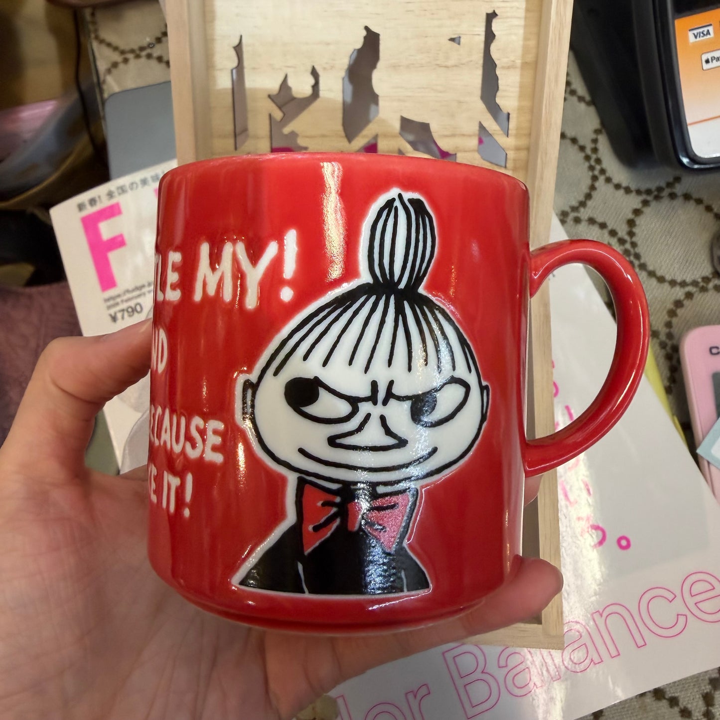 Little My Red Mug with Wood Box, made in Japan