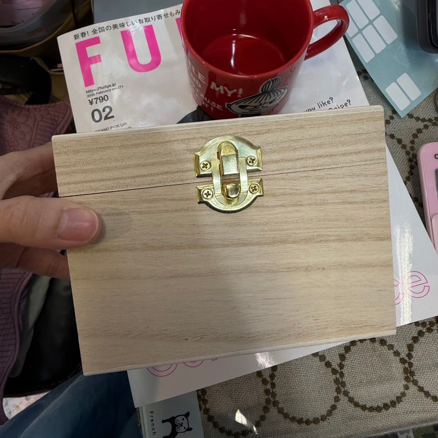 Little My Red Mug with Wood Box, made in Japan