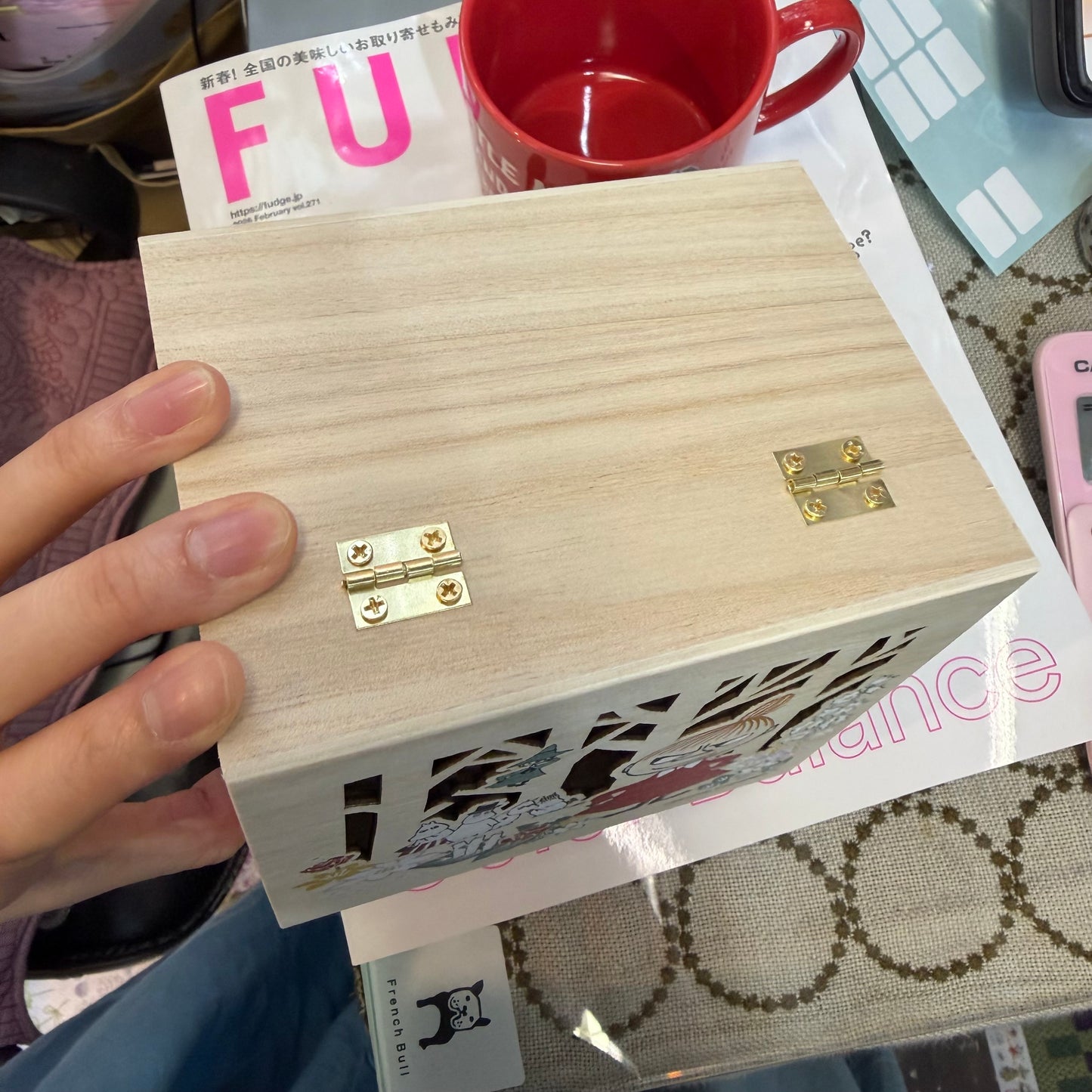 Little My Red Mug with Wood Box, made in Japan