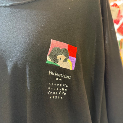 Stof Pedestrian Black Long T-shirt, made in Japan