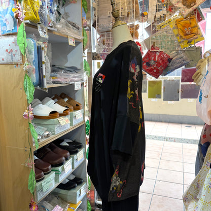 Stof Pedestrian Black Long T-shirt, made in Japan