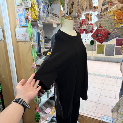 Stof Pedestrian Black Long T-shirt, made in Japan
