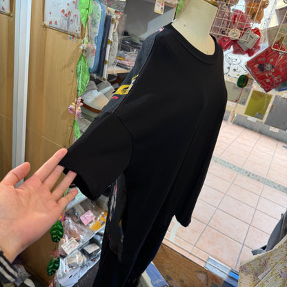 Stof Pedestrian Black Long T-shirt, made in Japan