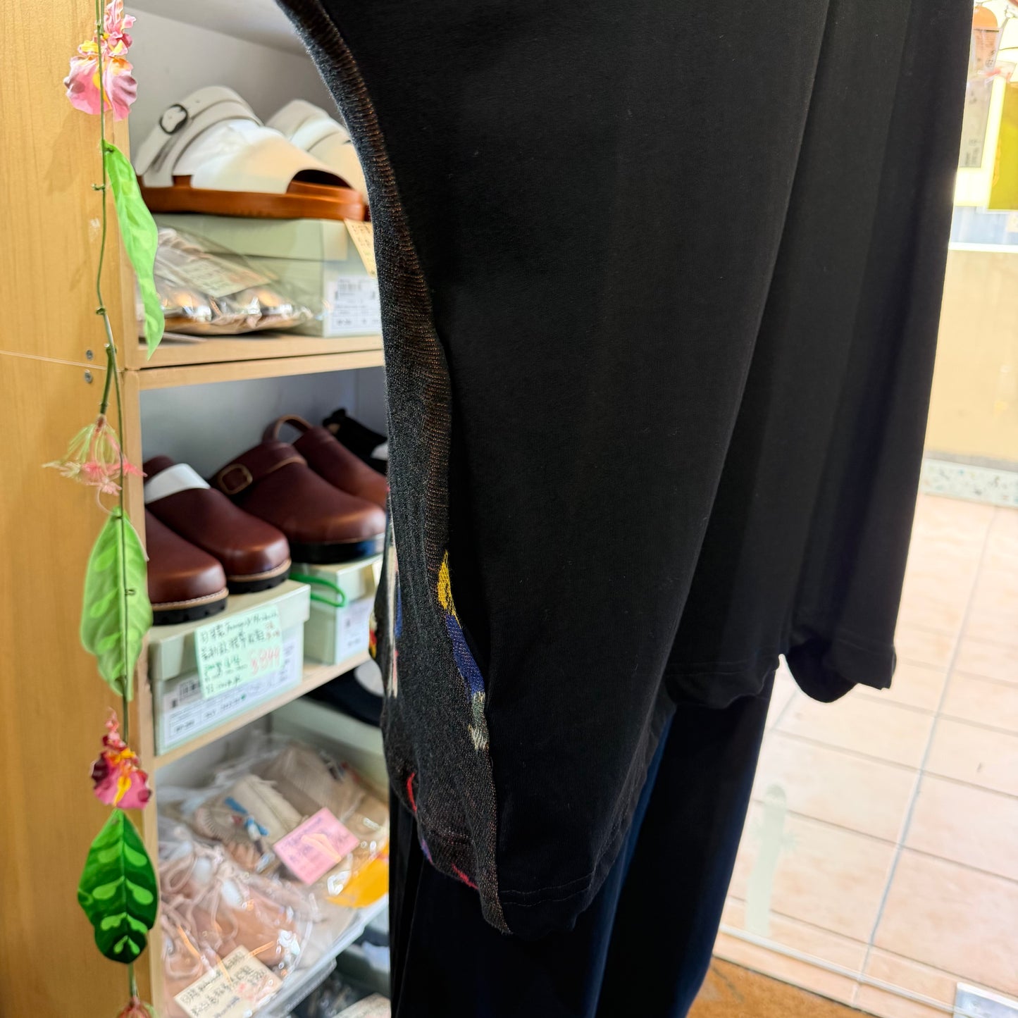Stof Pedestrian Black Long T-shirt, made in Japan