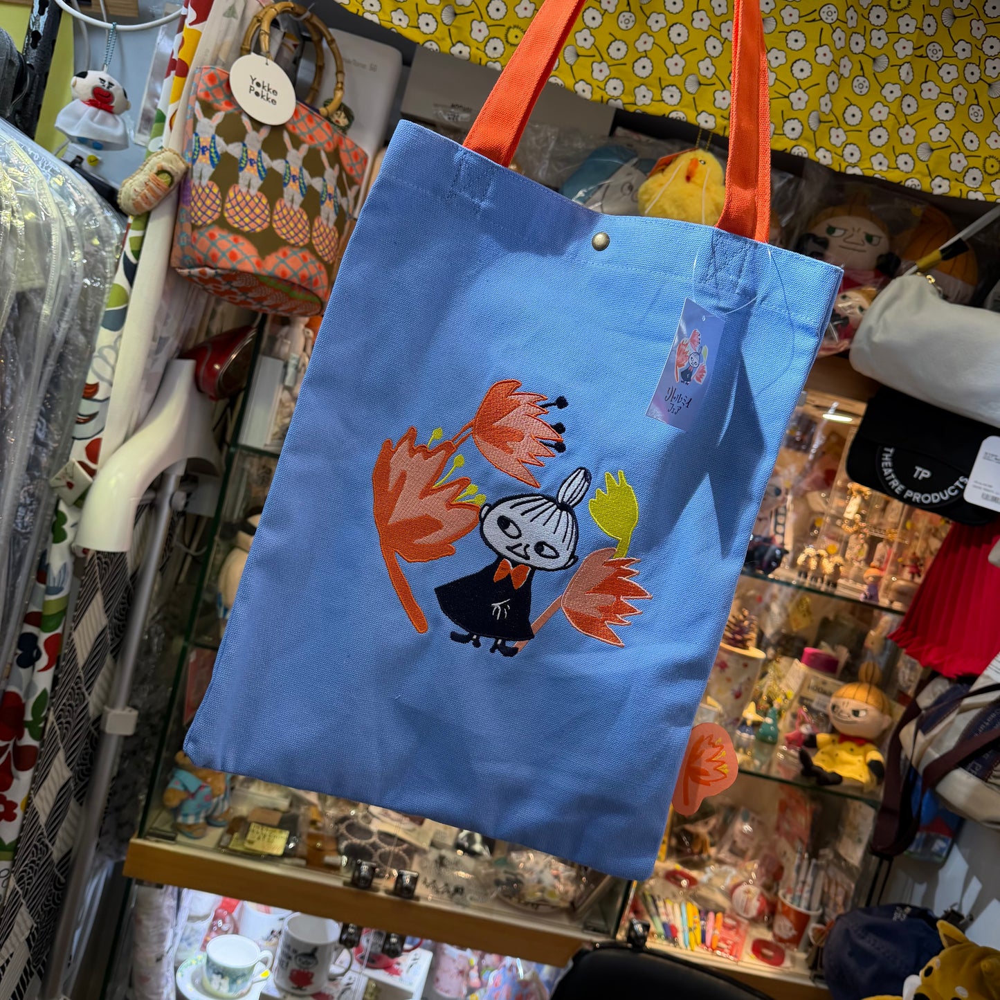 Little My Blue Embroidered Tote Bag