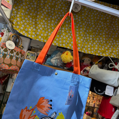 Little My Blue Embroidered Tote Bag