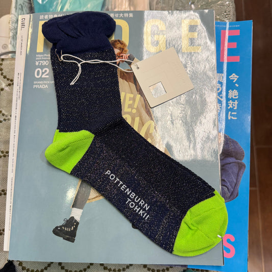 POTTENBURN TOHKII Navy Socks, made in Japan