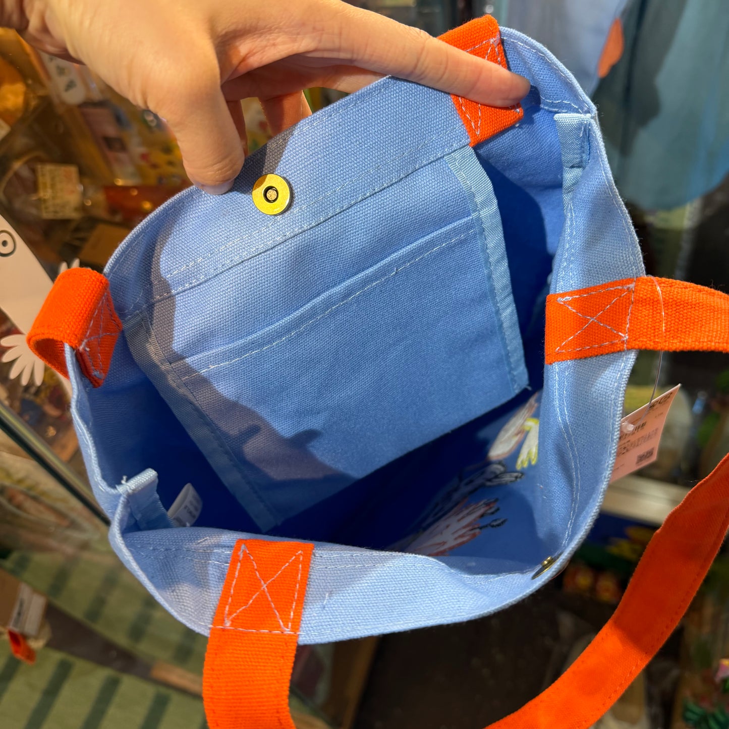 Little My Blue Embroidered Tote Bag