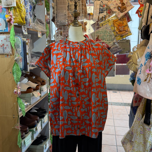 TANABANA Fishes Print Shirt, 2 Colors, made in India