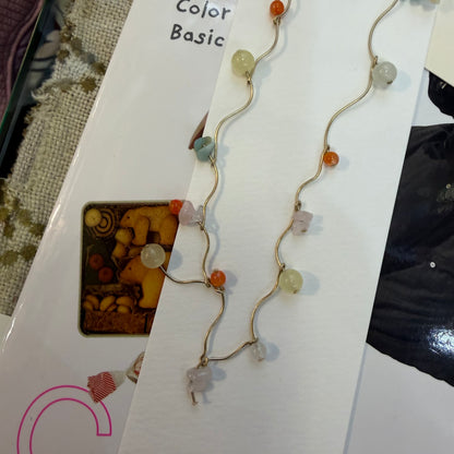 Latelier du savon Colorful Stone Necklace, 2 Colors, made in Japan