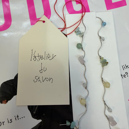 Latelier du savon Colorful Stone Necklace, 2 Colors, made in Japan