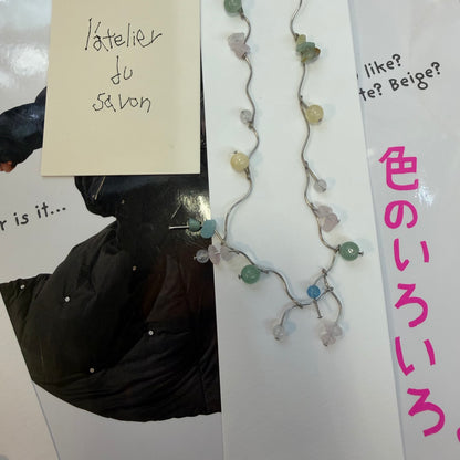 Latelier du savon Colorful Stone Necklace, 2 Colors, made in Japan