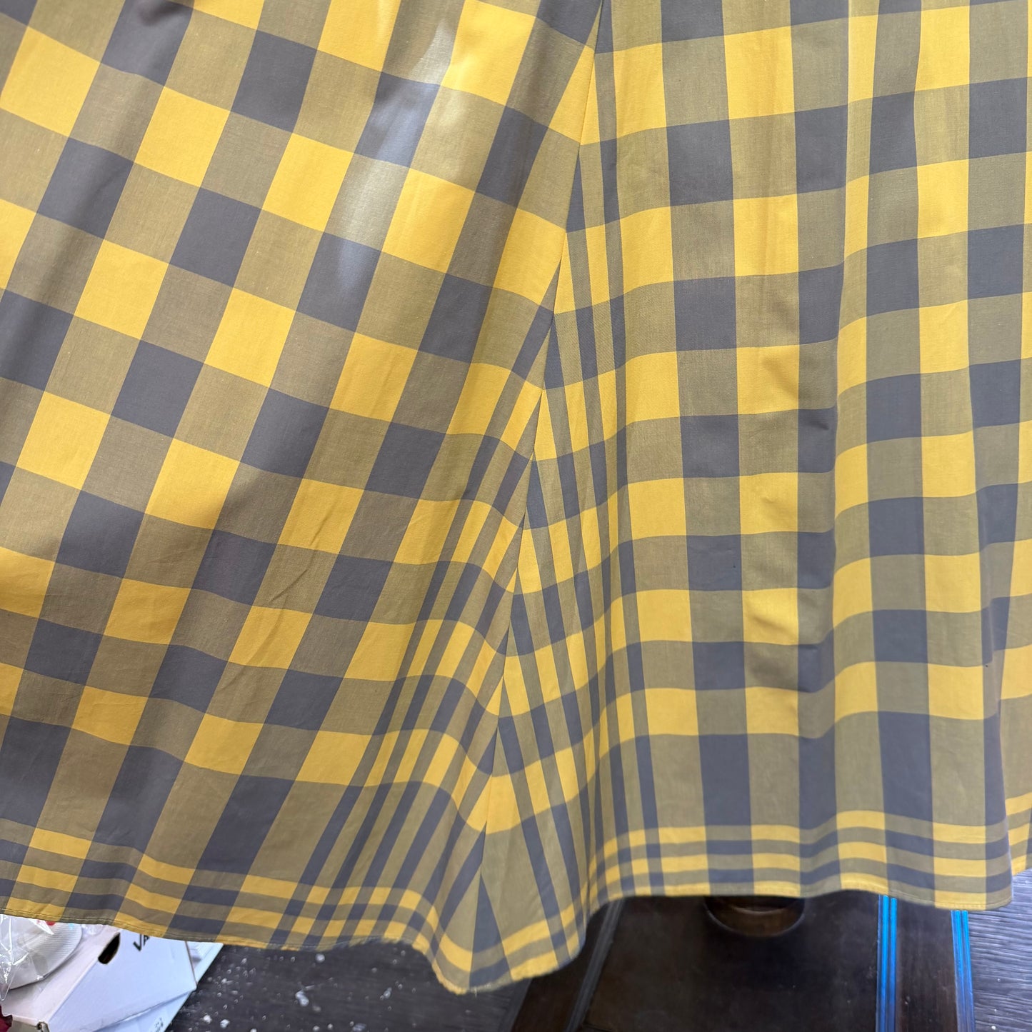 Vent d Ouest Checked Yellow Skirt, made in Japan