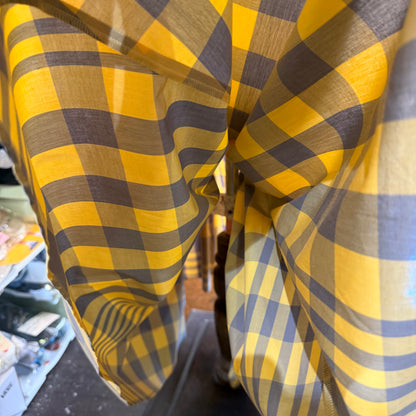 Vent d Ouest Checked Yellow Skirt, made in Japan