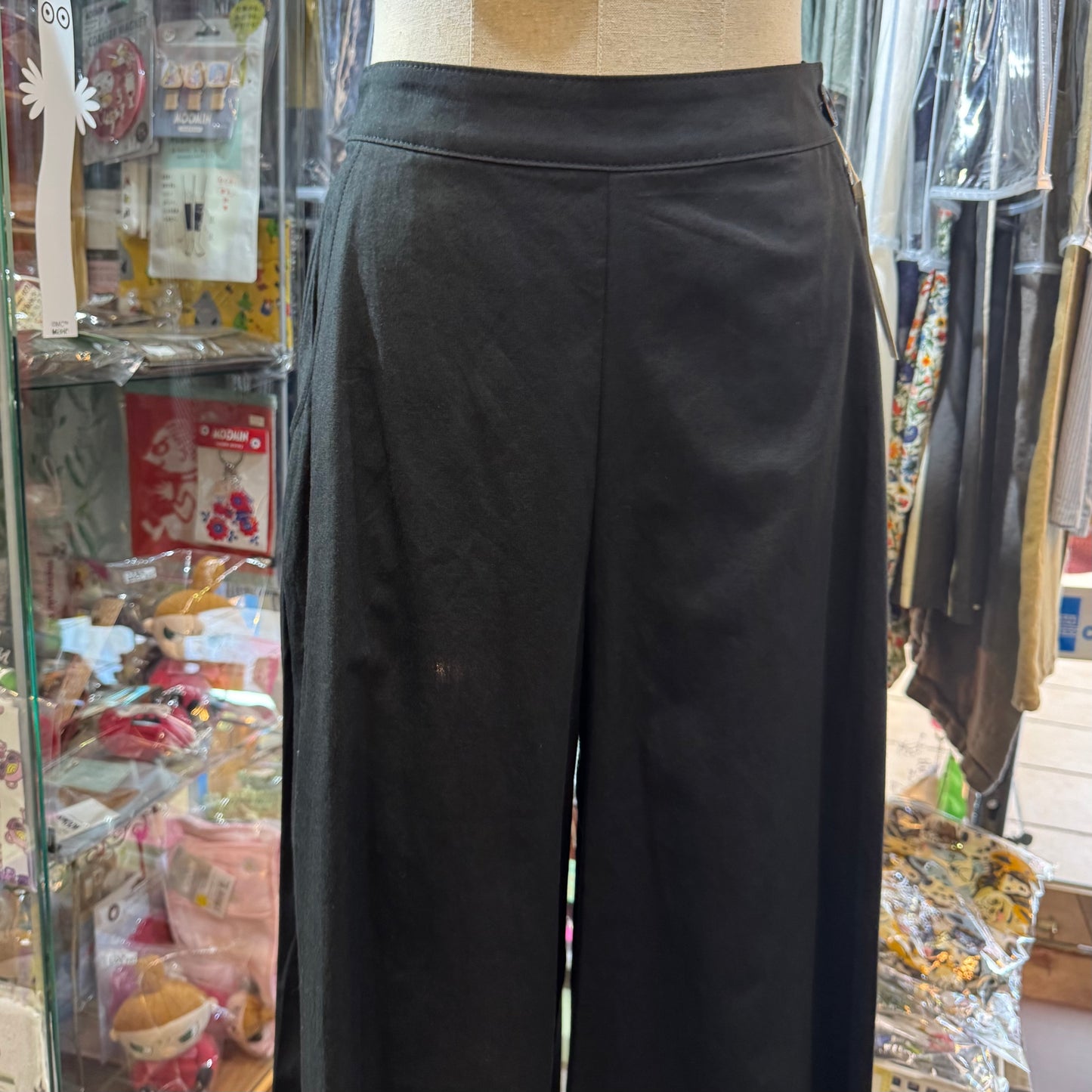 Vent d Ouest Black Wide-leg Pants, made in Japan