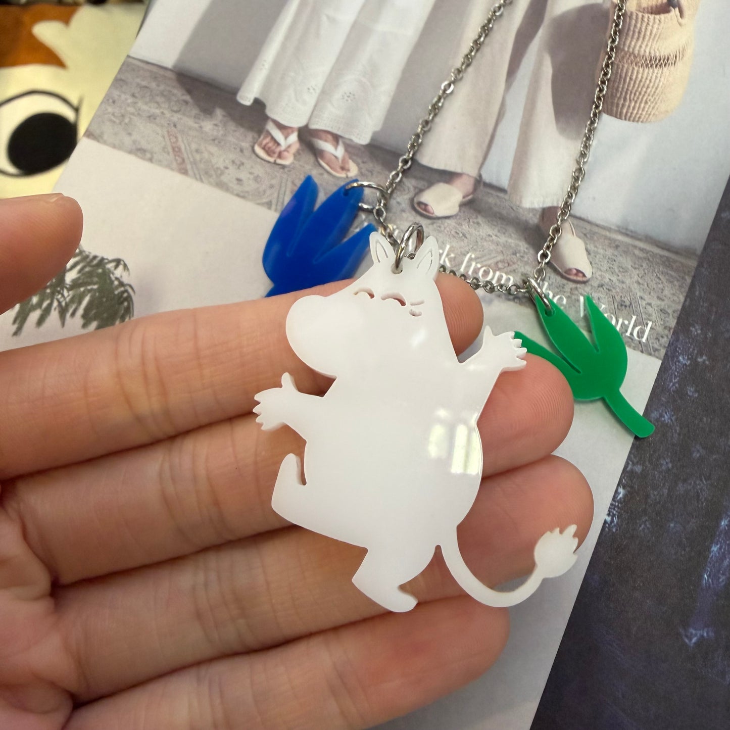 $99 only- Moomin Acrylic Necklace, made in Sweden