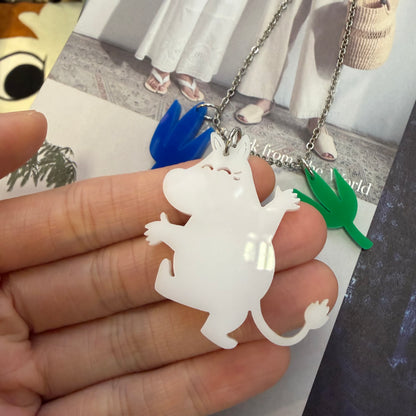 $99 only- Moomin Acrylic Necklace, made in Sweden