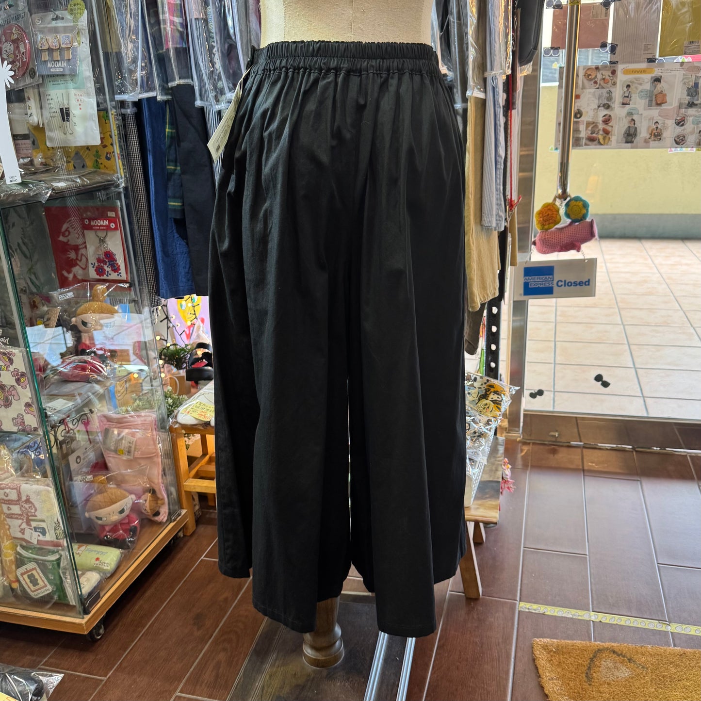 Vent d Ouest Black Wide-leg Pants, made in Japan