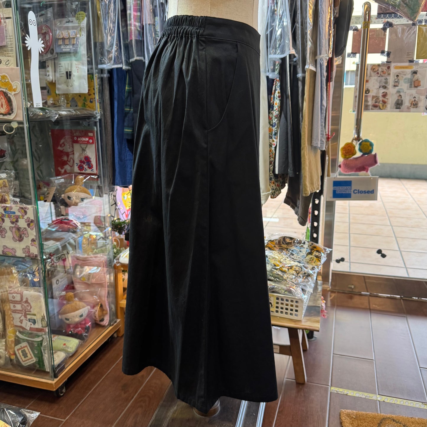 Vent d Ouest Black Wide-leg Pants, made in Japan