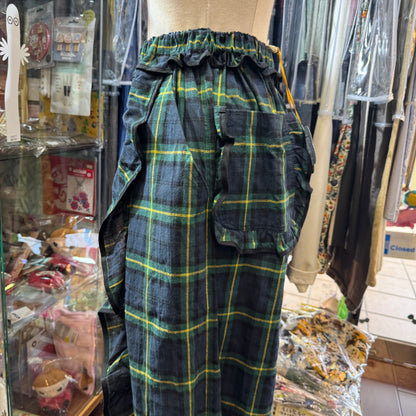 Drowse and yet… Green Checked Short Pants, made in Japan